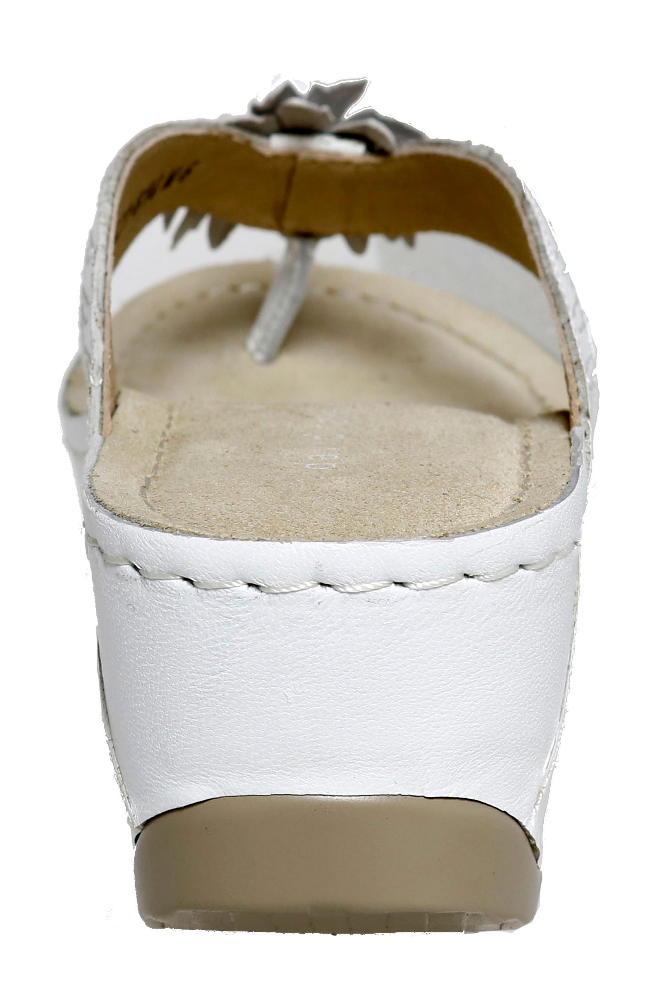 Goldie Wedge Flip Flop, Alternate, color, WHITE