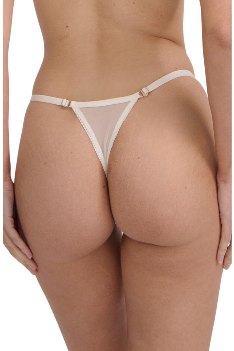 Saskia Embroidered Thong, Alternate, color, IVORY