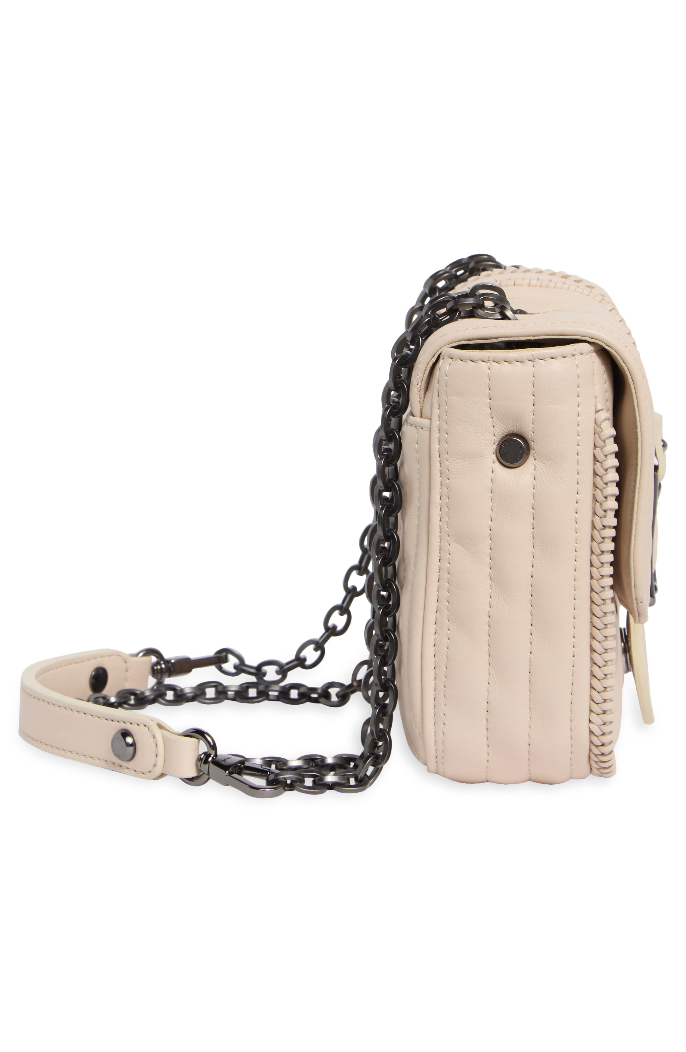 Longchamp Leather Crossbody Bag, Alternate, color, Chalk