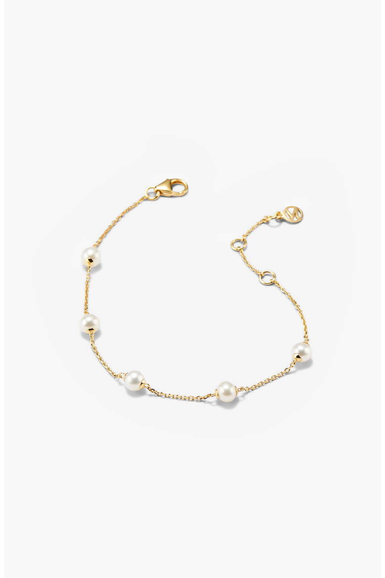 Mini Satellite Bracelet, Alternate, color, Gold / Pearl