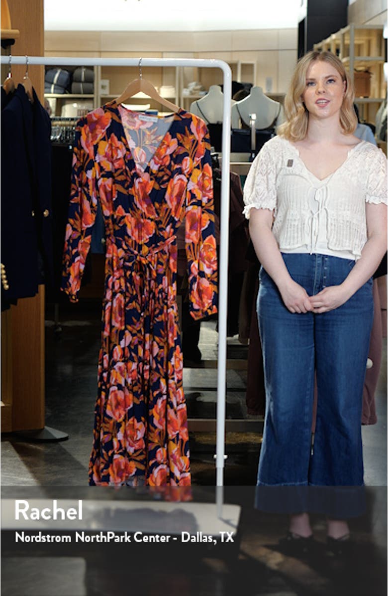 Balsa Long Sleeve Floral Midi Dress, sales video thumbnail