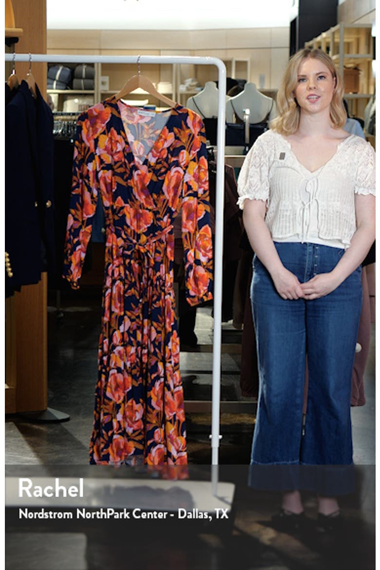 Balsa Long Sleeve Floral Midi Dress video