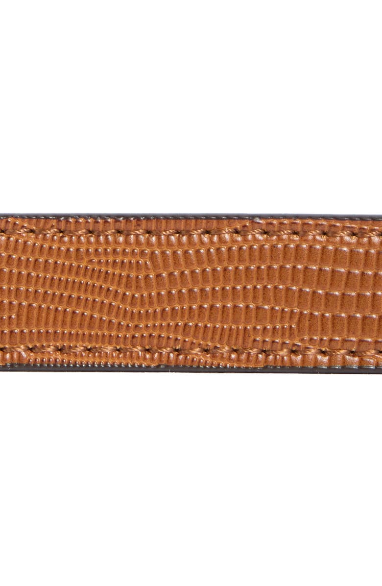 Ted Baker London Lizard Embossed Leather Belt, Alternate, color, Cognac