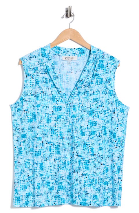 Printed Sleeveless Top