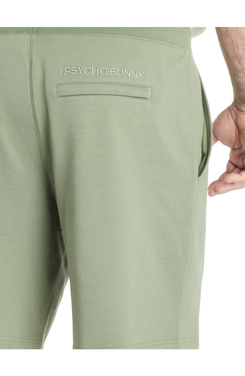 Psycho Bunny Big & Tall Baxter Embroidered French Terry Shorts, Alternate, color, Sea Spray