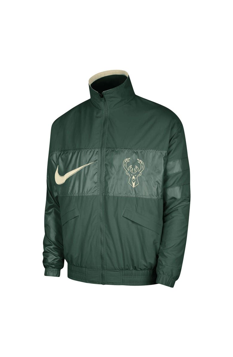 Nike Men's Nike Hunter Green Milwaukee Bucks Courtside Versus Capsule Full-Zip Jacket, Alternate, color, Hunter Green
