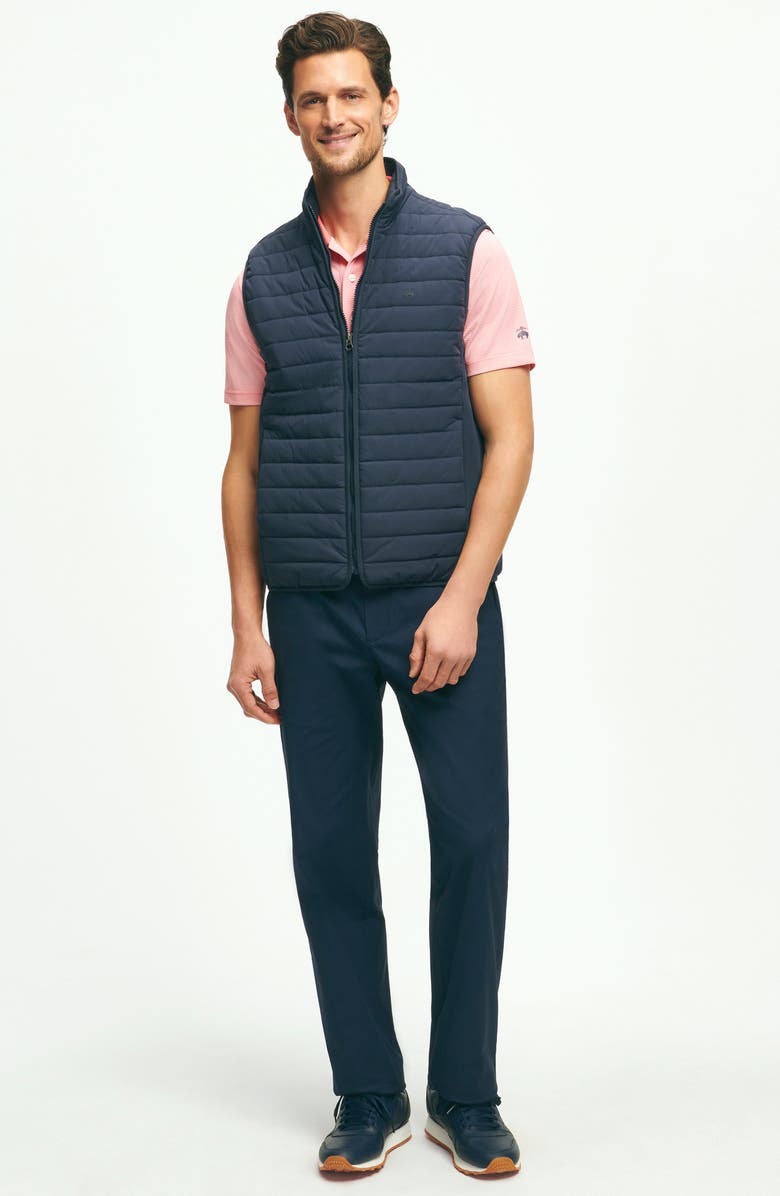 Brooks Brothers Out Quilted Water Repellent Insulated Vest, Alternate, color, Navy Blazer
