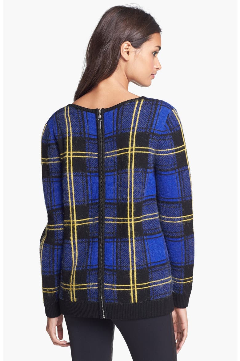 Plaid Sweater, Alternate, color, VIOLET MULTI