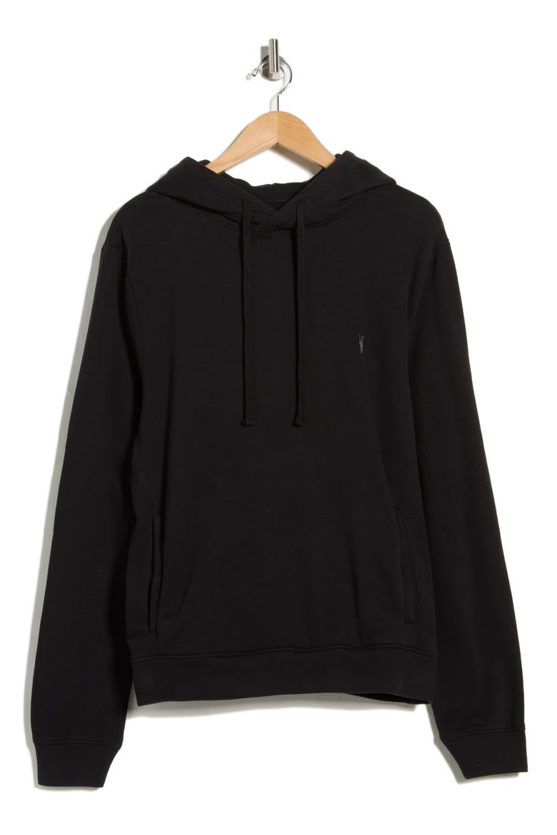 Raven Pullover Ramskull Logo Hoodie, Alternate, color, JET BLACK