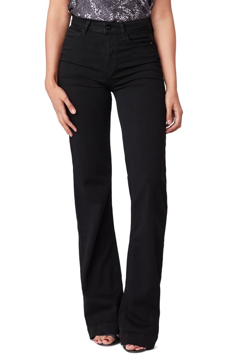 Leenah High Waist Wide Leg Jeans, Main, color, BLACK SHADOW
