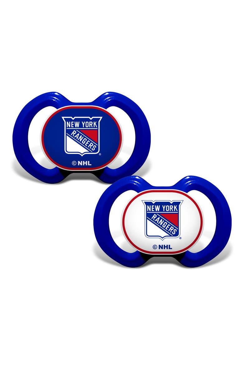 New York Rangers Pacifier 2-Pack, Main, color, Multicolor