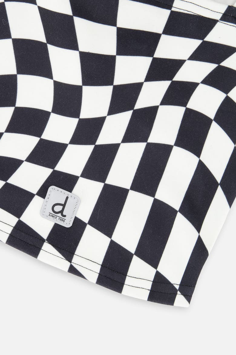 Checkered Brushed Jersey Reflective Full-Coverage Balaclava, Alternate, color, White Checkered Print