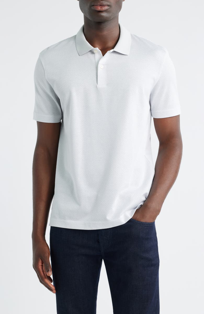 BOSS Parlay Texture Polo, Main, color, White