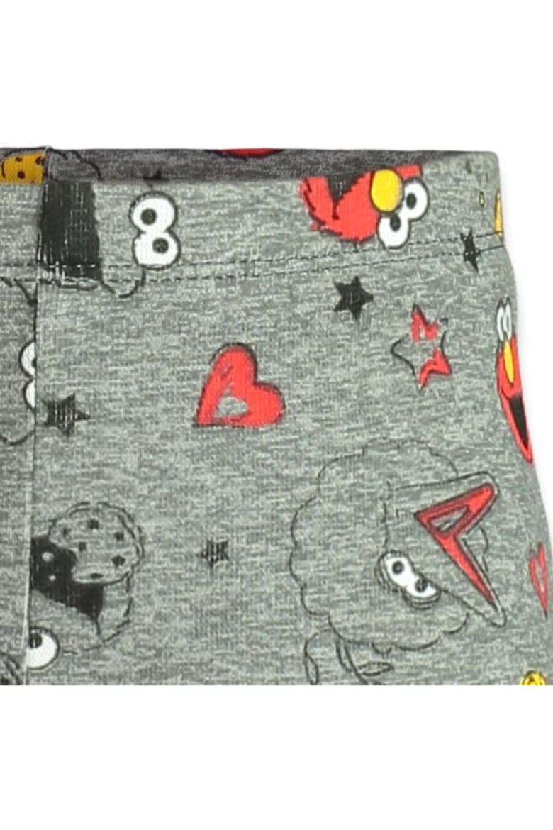 Glitter 2-Piece T-Shirt and Leggings Set, Alternate, color, Red Elmo Heather Grey