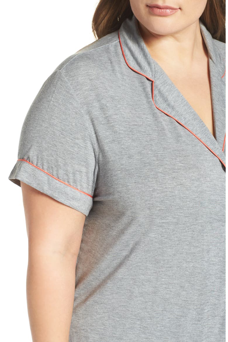Moonlight Short Pajamas, Alternate, color, GREY STEEL HEATHER