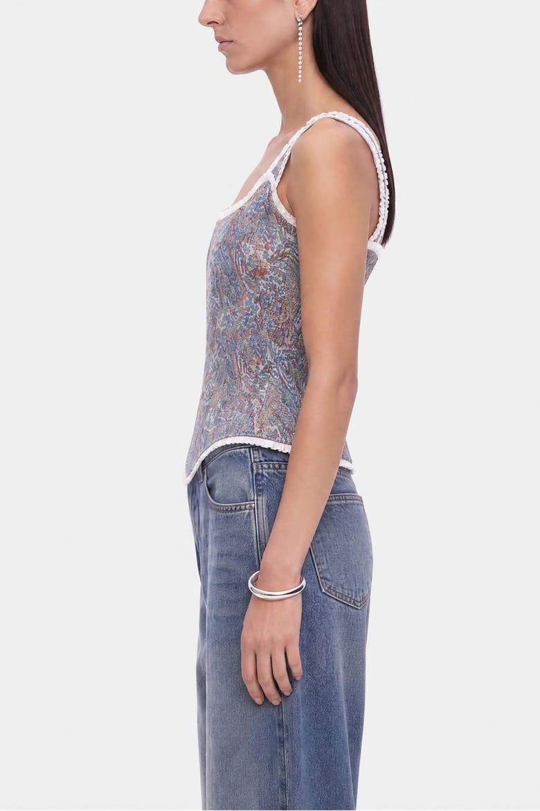 Boned Bustier Top, Alternate, color, Yellow
