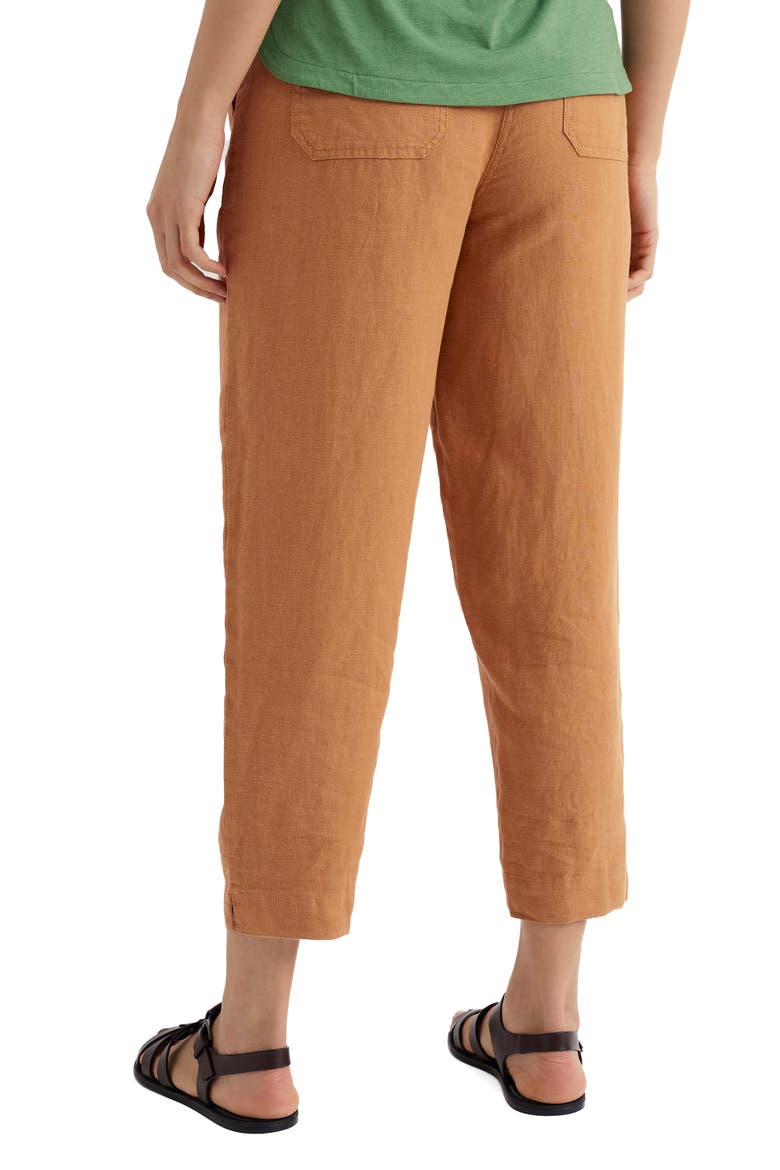 Saltings Cropped Linen Pants, Alternate, color, BASKET