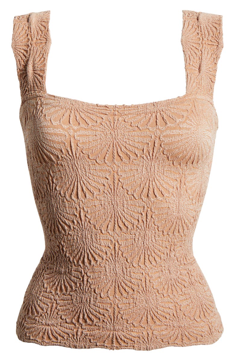 Free People Love Letter Floral Knit Camisole, Alternate, color, Tawny Birch