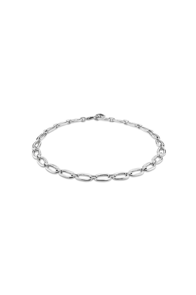 Sterling Silver Plated Link Necklace, Main, color, Silver