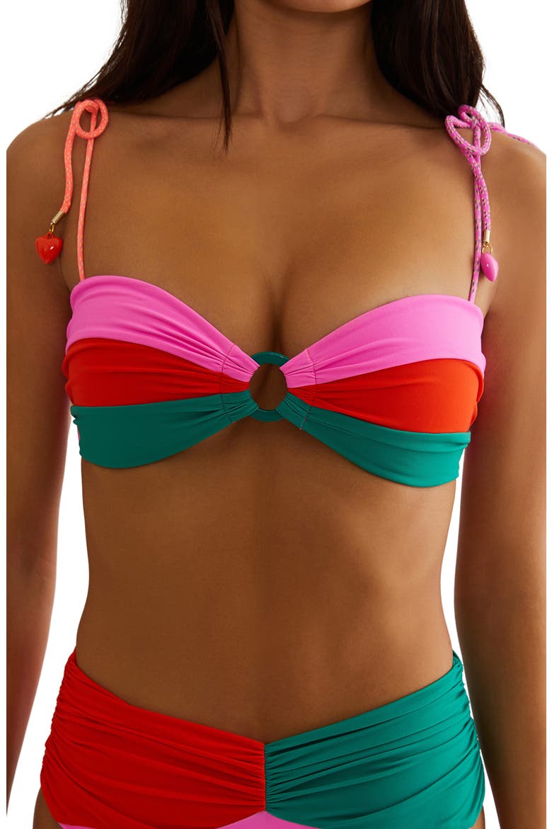 Sophia Tie Strap Bikini Top, Main, color, CABO COLORBLOCK