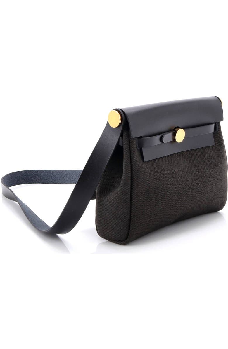 Pre-Owned Hermes Herbag Zip Toile and Leather 20, Alternate, color, Vert De Gris