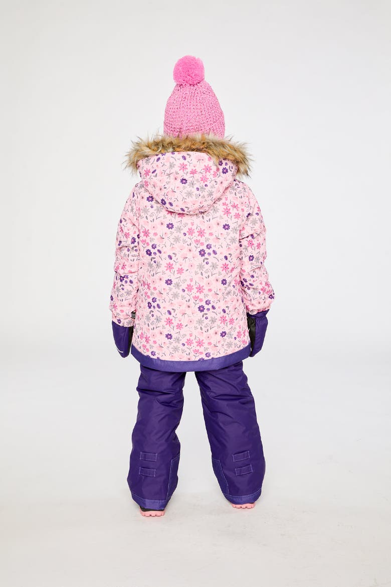 Play Mini Flower Jacket & Pants Two Piece Snowsuit, Alternate, color, Pink Mini Flower Print