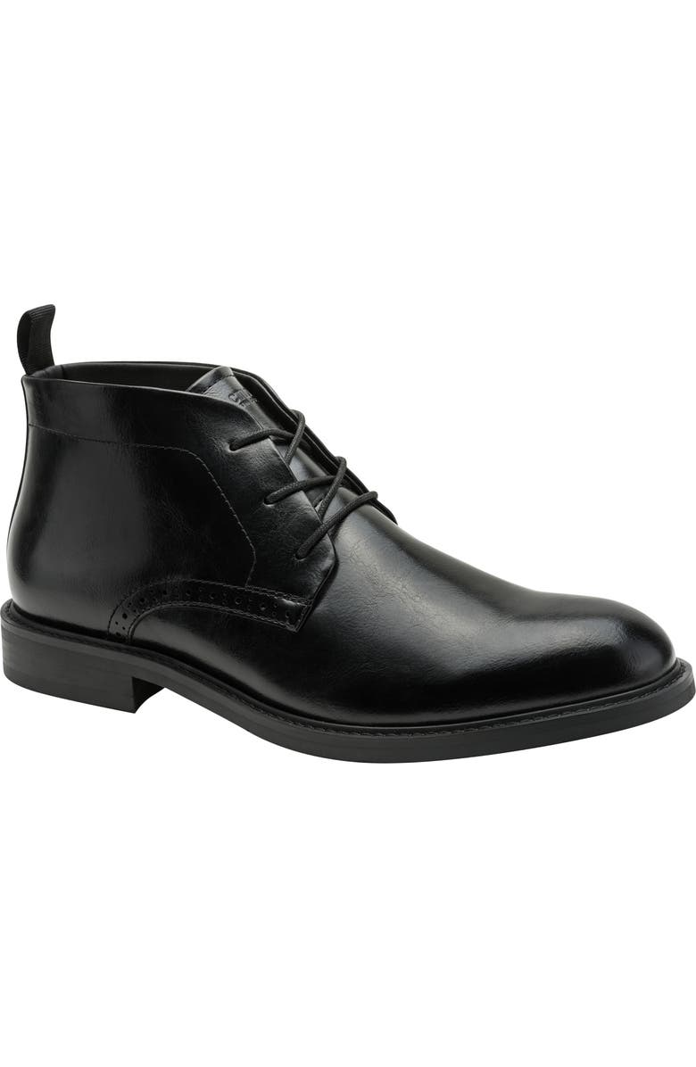Kenneth Cole Reaction London Faux Leather Chukka Boot, Main, color, Black