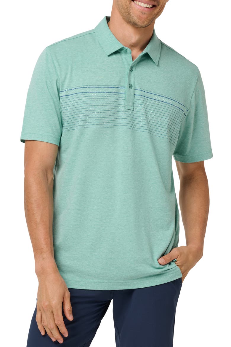 Performance Jersey Polo, Main, color, HEATHER BRIGHT AQUA