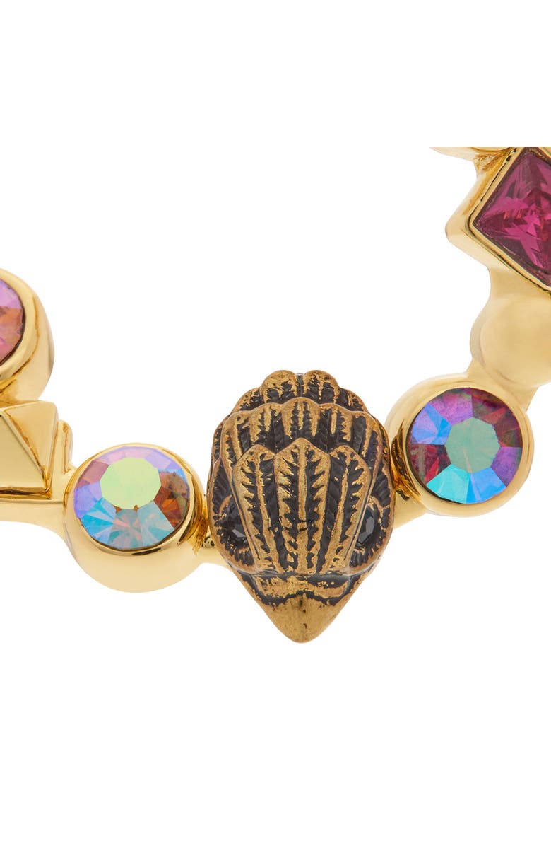 Kurt Geiger London Mixed Crystal Half Circle Stud Earrings, Alternate, color, Gold Multi