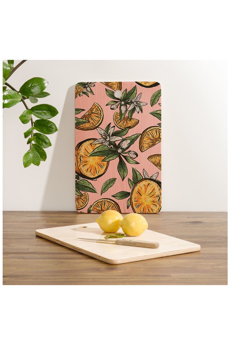 83 Oranges Big Papaya Cutting Board, Alternate, color, LEMON MULTI