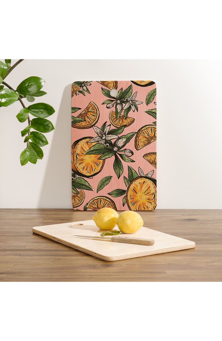 Deny Designs 83 Oranges Lemon Crush Cutting Board, Alternate, color, Multi