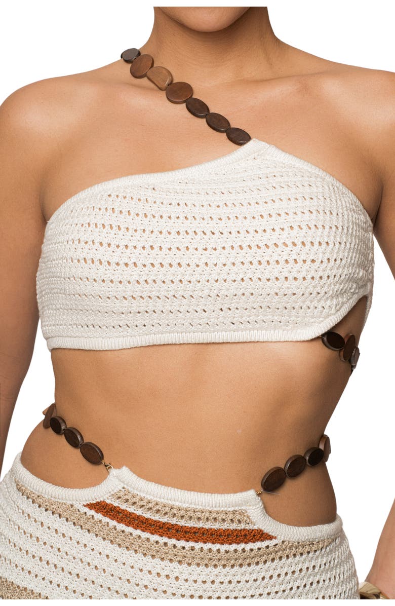 JLUXLABEL Isla Crochet Skirt Set, Alternate, color, Sand/Orange