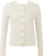 HOUSE OF CB Poppie Embroidered Wool & Cashmere Cardigan