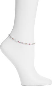 VIDAKUSH Rainbow Crystal Station Anklet