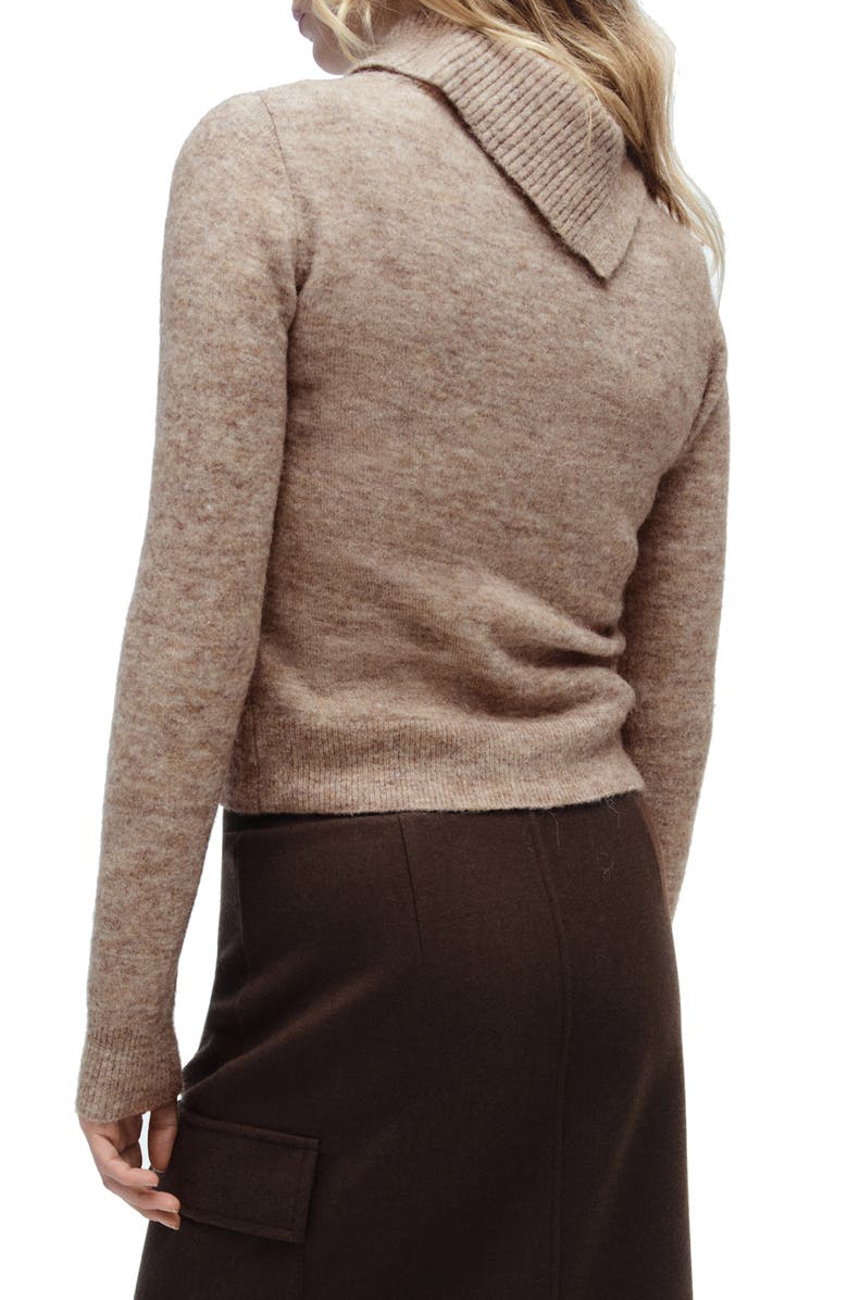 MANGO Split Turtleneck Sweater, Alternate, color, 