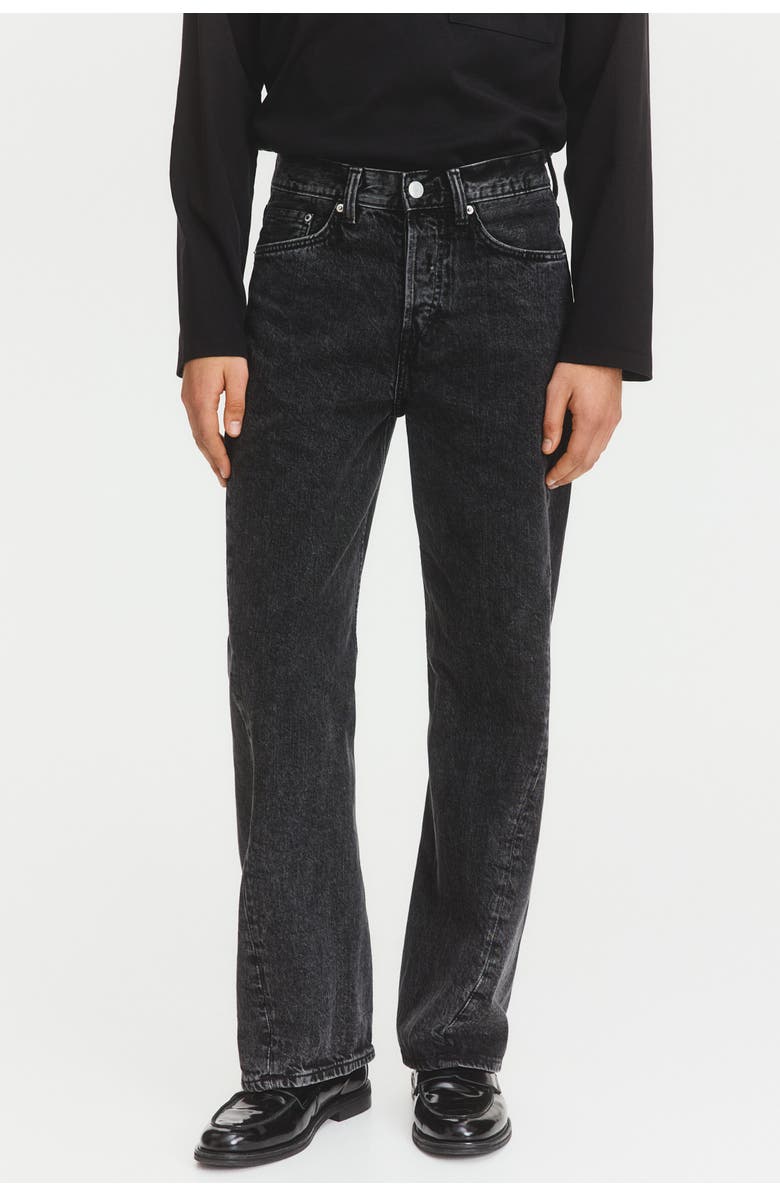 H&M Loose-fit straight twisted-leg jeans, Alternate, color, Denim Black