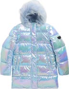 Sam Edelman Kids' Iridescent Long Puffer Coat