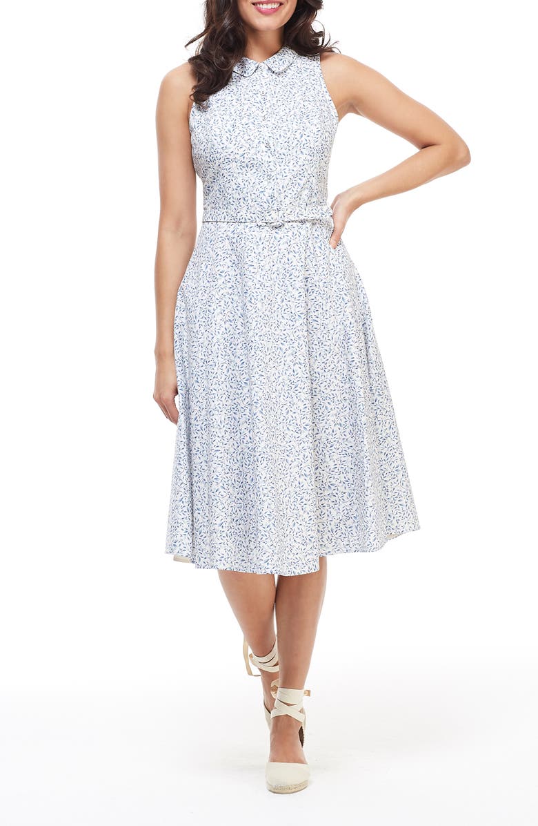 Gal Meets Glam Collection SHORT FLORAL FIT AND FLARE DRE, Alternate, color, 