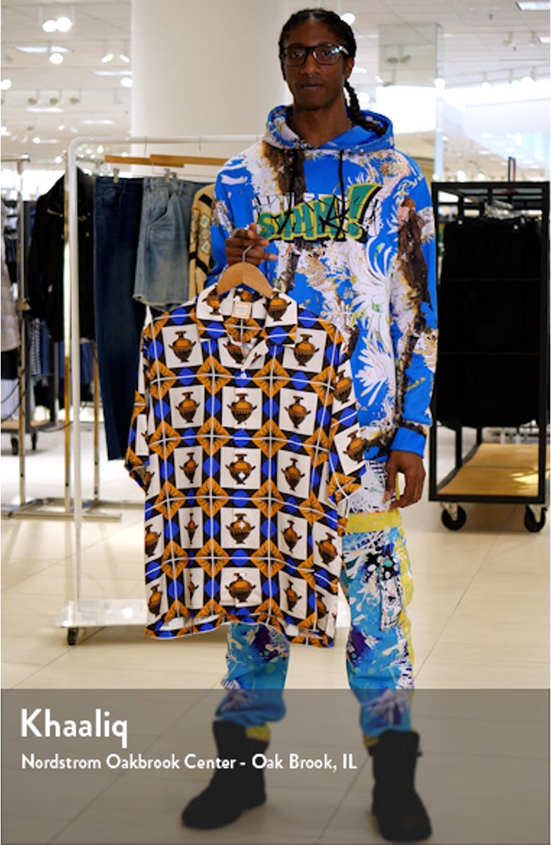 x Gergei Erdei La Chemise Vase Short Sleeve Button-Up Shirt, sales video thumbnail