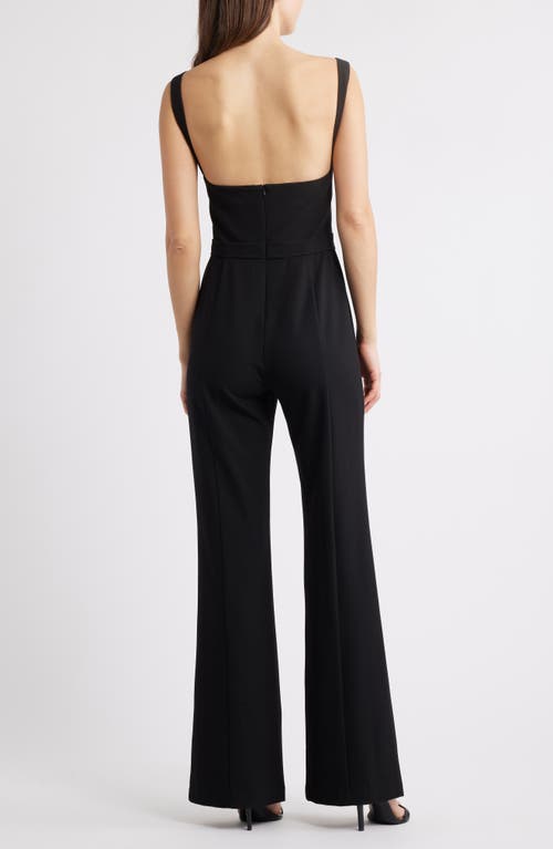 Black Halo Zorach Square Neck Jumpsuit In Black
