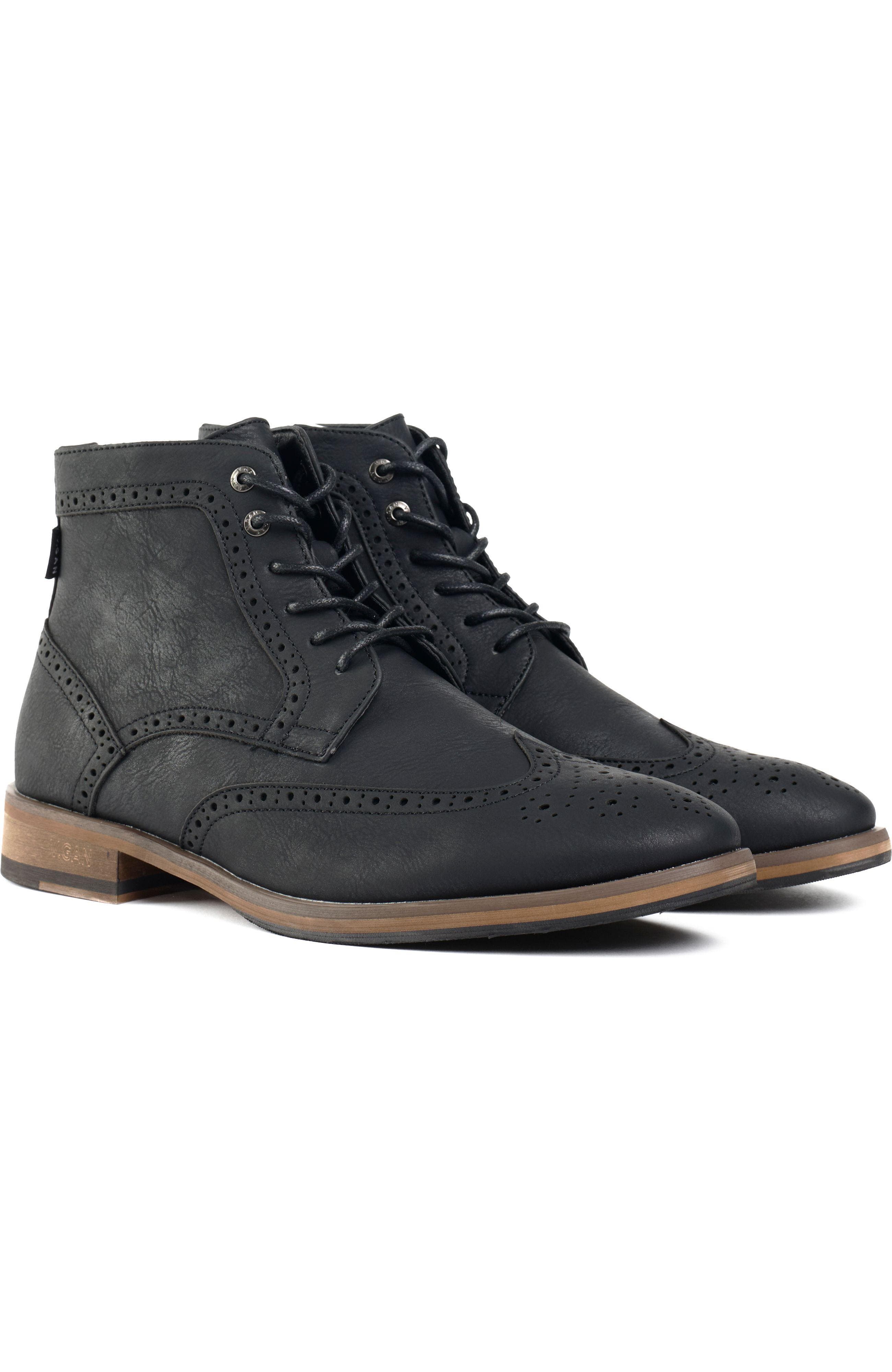 V.GAN LONDON Wheat 2 Brogue Boots, Alternate, color, Black