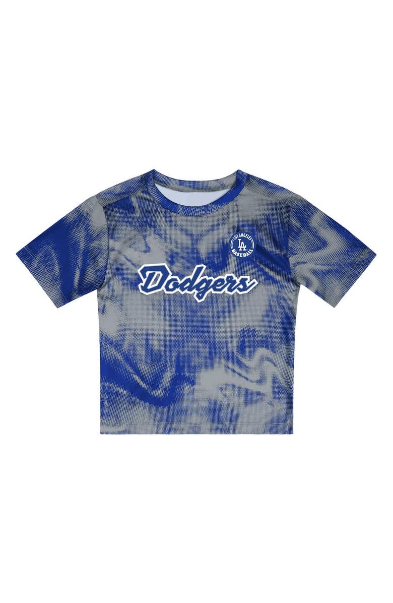 Outerstuff Toddler Gray/Royal Los Angeles Dodgers Pinch Hitter Infielder T-Shirt & Shorts Set, Alternate, color, Gray