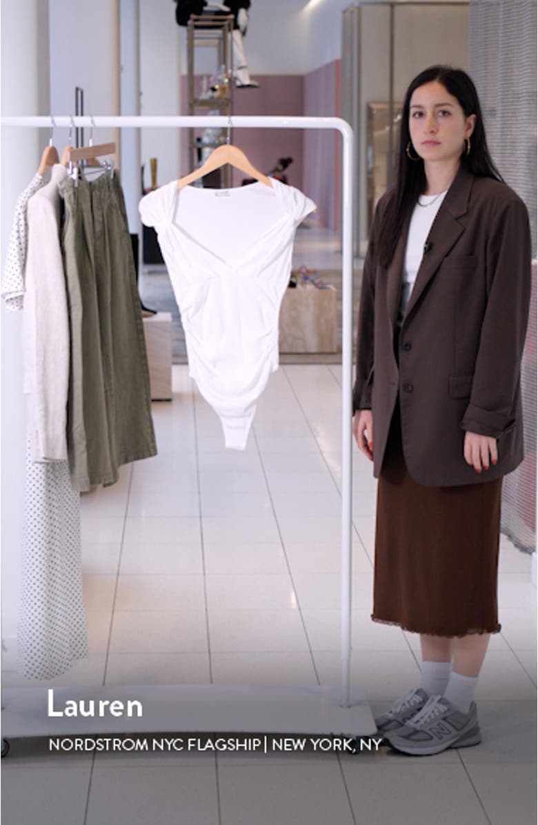 Another Love Cap Sleeve Stretch Cotton Bodysuit, sales video thumbnail