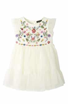 Zunie Embroidered Ruffle Dress