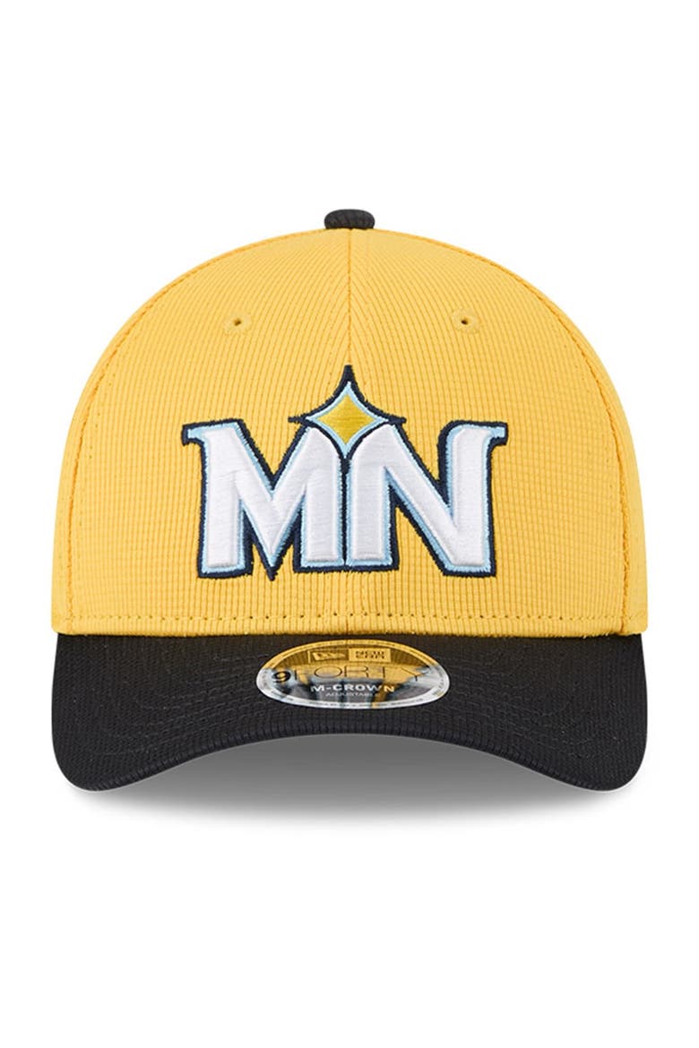 Men's New Era Yellow/Black Minnesota Twins City Connect Batting Practice 9FORTY M-Crown Adjustable Hat, Alternate, color, Yellow