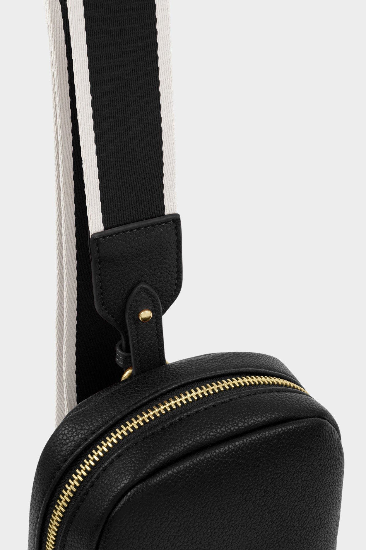 Katie Loxton Kaite Sling Bag, Alternate, color, Black Canvass Strap