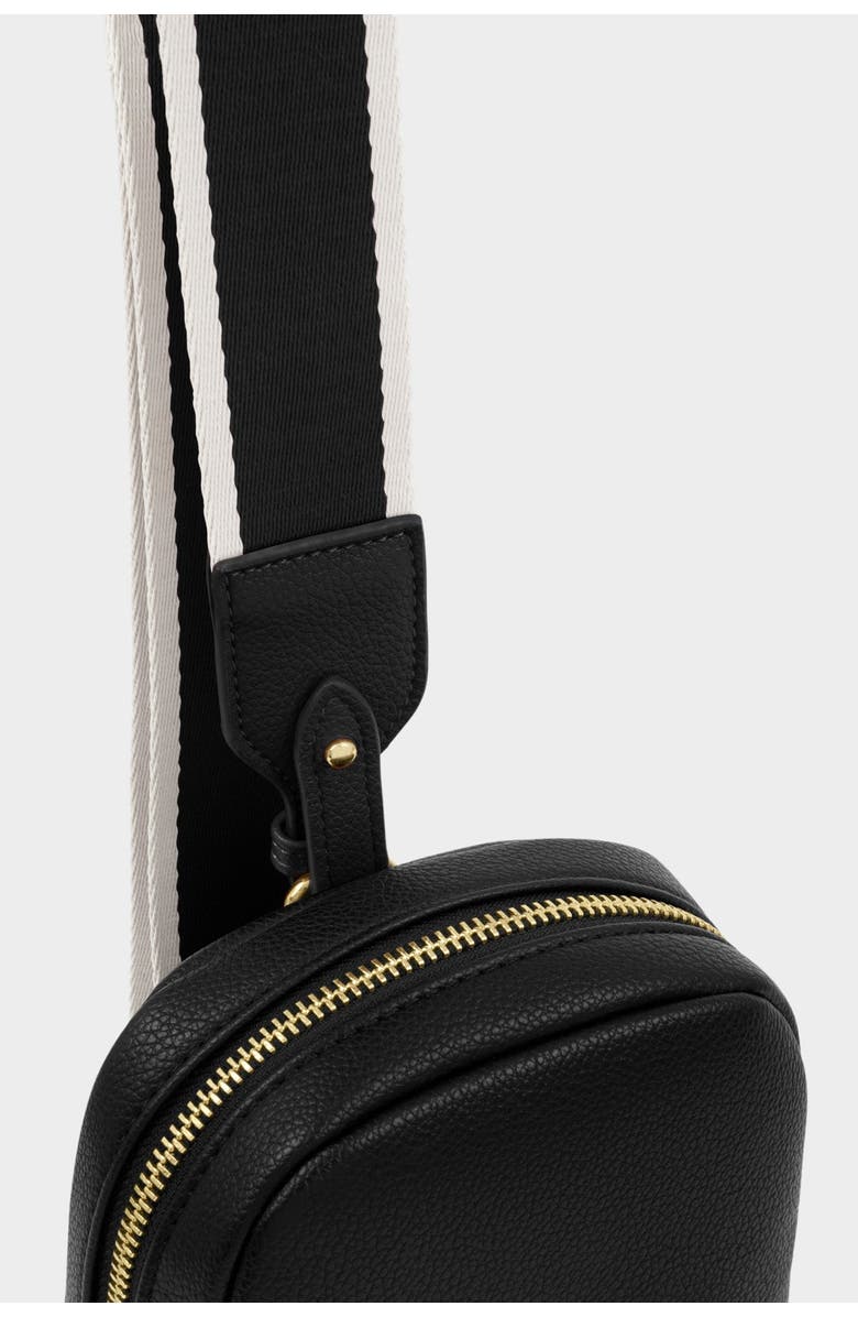 Katie Loxton Kaite Sling Bag, Alternate, color, Black Canvass Strap