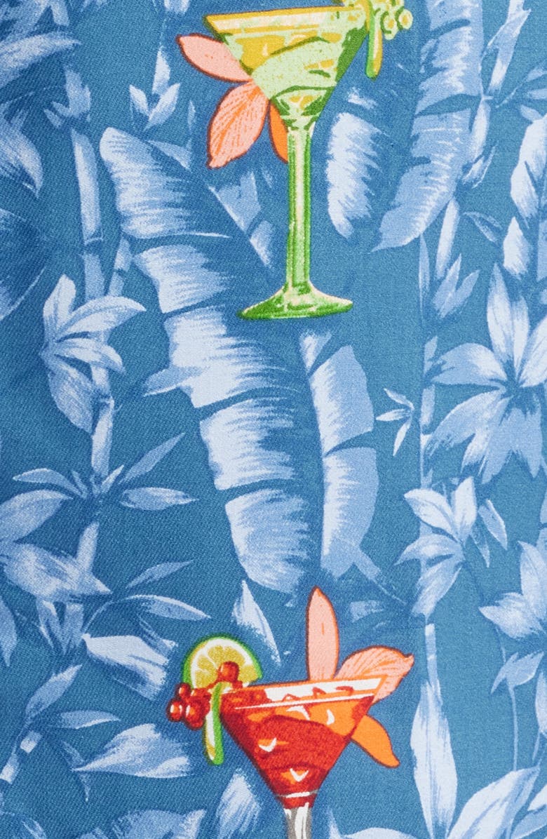 Tommy Bahama Tide One On Print Short Sleeve Silk Button-Up Shirt, Alternate, color, 
