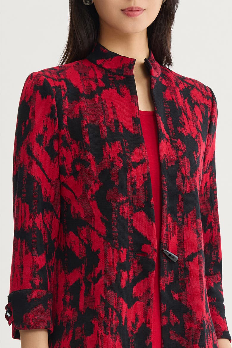 Classic Knit Jacket, Alternate, color, Holiday/Black