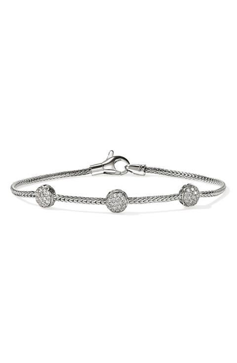 Essentials Diamond Pav9 Station Bracelet